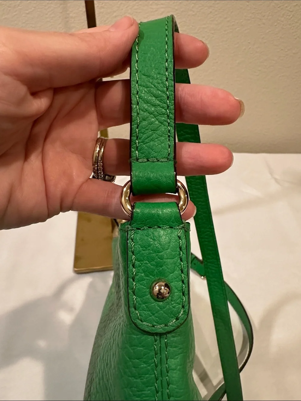 kate spade Bright Green Pebbled Leather Crossbody Bag